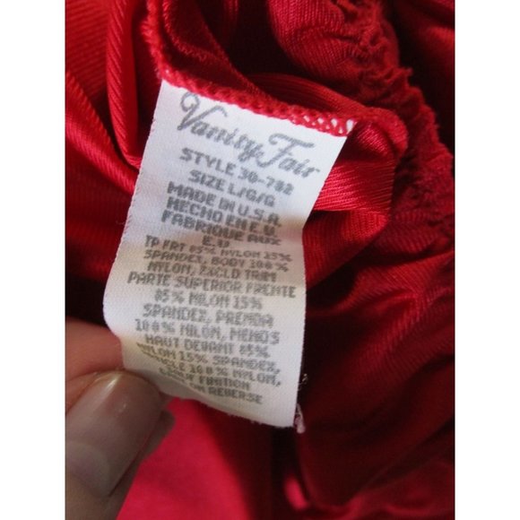 Vanity Fair Baby Doll Red Stretch Lace Bodice Large USA Made Size Large Vintage - Picture 16 of 16